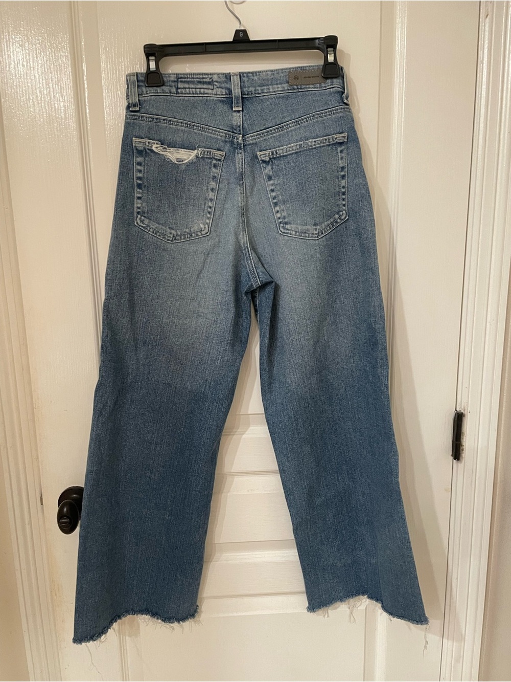 AG Adriano Goldschmied Saige Wide Leg Crop Jeans Distressed - Picture 4 of 6